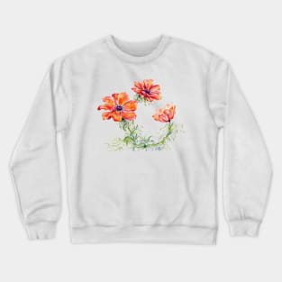 Color illustration of Red Poppies Crewneck Sweatshirt